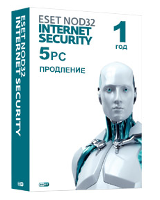 Eset NOD32 Internet Security - электронная лицензия на 1 год на 5 устройств