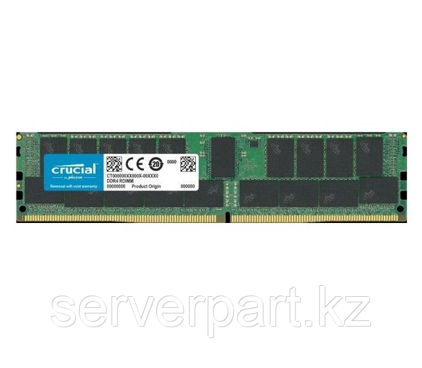 ОЗУ для сервера Micron 32GB DDR4 2933 (PC4-23400) RDIMM 1Rx4 ECC (MTA18ASF4G72PZ-2G9)