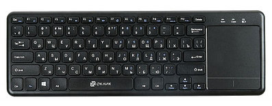 Клавиатура Oklick 830ST Wireless TouchPad  черная
