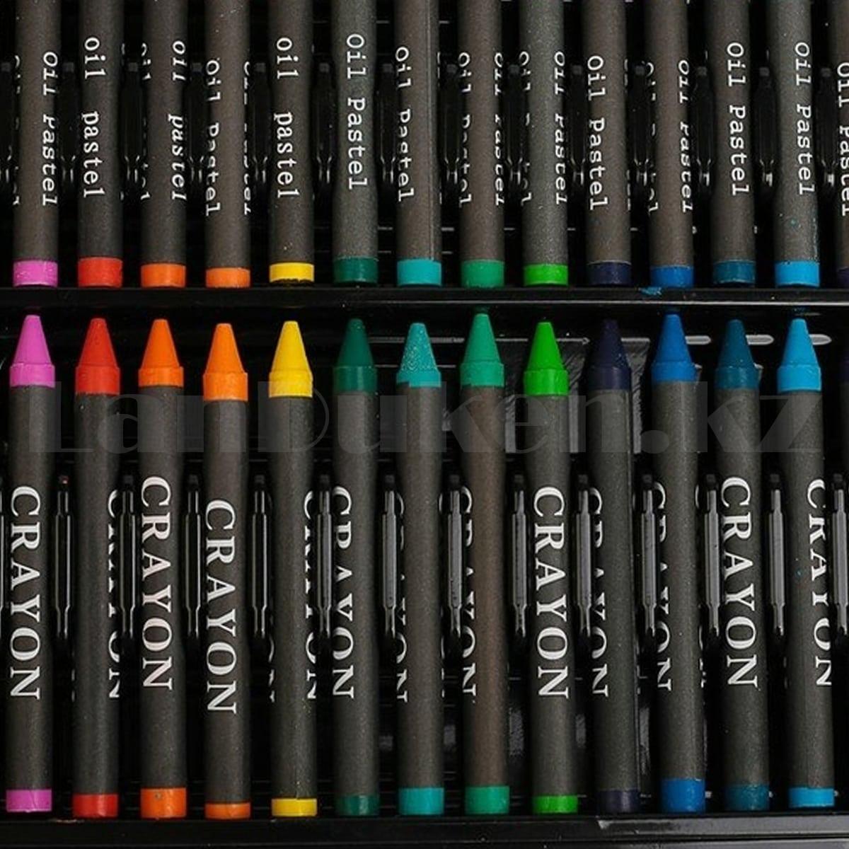 Набор для рисования Artistic Set 150 pieces фломастеры мелки карандаши краски черный - фото 4 - id-p92962392