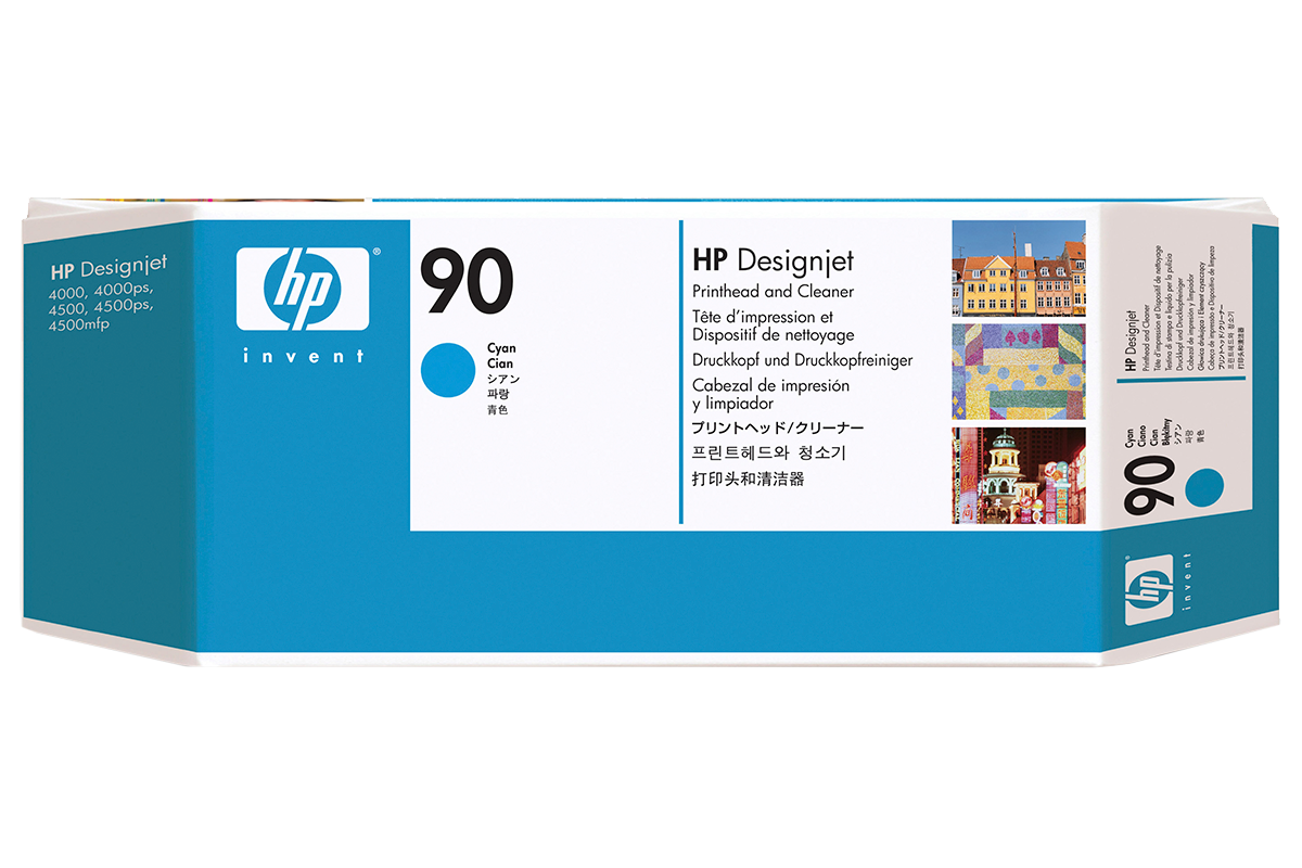 Печатающая головка и устройства для плоттера HP C5055A Cyan Printhead and Printhead Cleaner №90 - фото 1 - id-p92962677