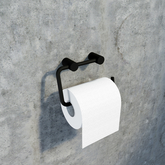 Держатель для туалетной бумаги Iddis без крышки черный матовый Petite PETBL00i43 - фото 3 - id-p92962772