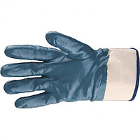 Перчатки трикотажные с обливом из бутадиен-нитрильного каучука, крага, L Сибртех