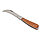 Нож садовый складной, изогнутое лезвие, 170 мм, деревянная рукоятка, Palisad, фото 2