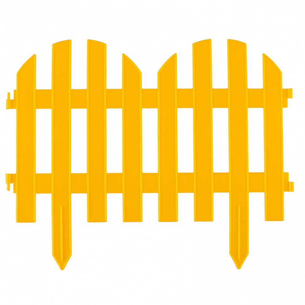 Забор декоративный "Романтика", 28 х 300 см, желтый, Россия, Palisad - фото 1 - id-p92963762
