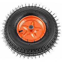 Колесо пневматическое усиленное, шина 8PR, 4.00-8 D400 мм, внутренний диаметр подшипника 12 мм, длина оси 90