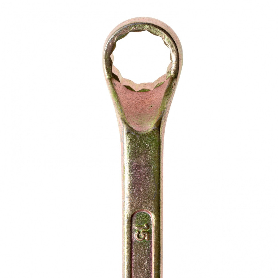 Ключ накидной, 14 х 15 мм, желтый цинк Сибртех - фото 3 - id-p92965359