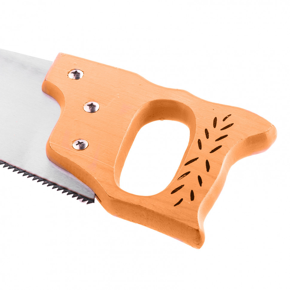 Ножовка по дереву, 450 мм, 7-8 TPI, каленый зуб, линейка, деревянная рукоятка Sparta - фото 3 - id-p92967490