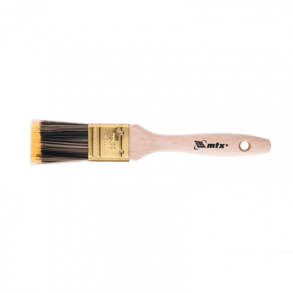 Кисть плоская Golden 1.5", искусственная щетина, деревянная ручка MTX - фото 1 - id-p92971821