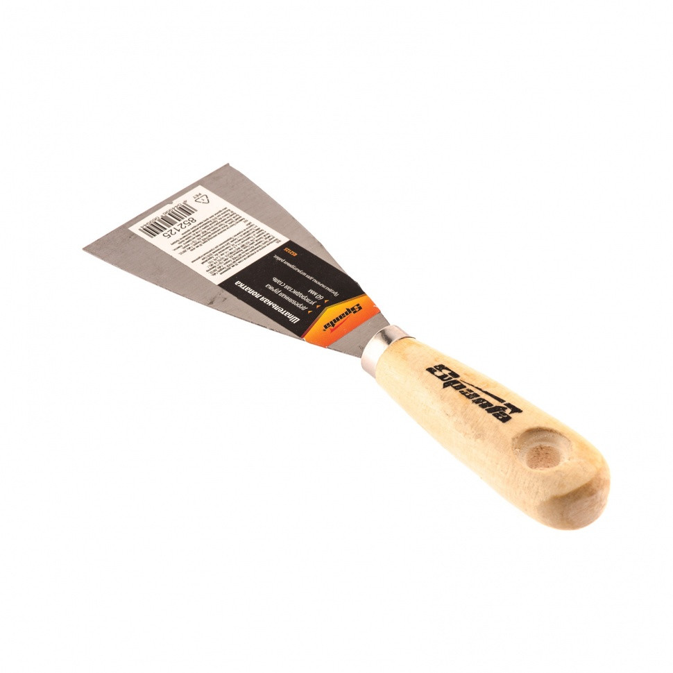 Шпательная лопатка из углеродистой стали, 60 мм, деревянная ручка Sparta - фото 2 - id-p92972062