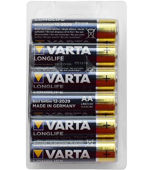 Батарейки Varta AA LR6/MN1500, Longlife [4106-12]
