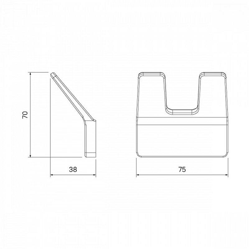 Крючок для полотенца IDDIS двойной черный Slide SLIBS20i41 - фото 2 - id-p92975121