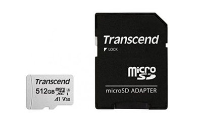 Карта памяти Transcend  MicroSD 512GB Class 10 U3 A1 TS512GUSD300S-A