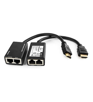 Усилитель по витой паре, Cablexpert DEX-HDMI-01, черный