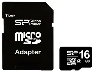 Карта памяти Silicon Power microSDHC SP016GBSTHBU1V10SP 16GB