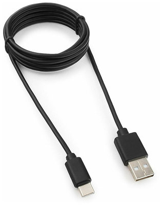 Кабель USB, Гарнизон GCC-USB2-AMCM-1M, 1.8м, черный