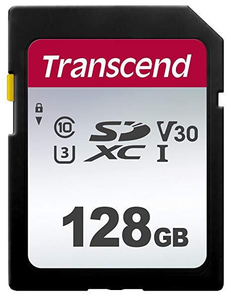 Карта памяти SD 128GB Class 10 U3 Transcend TS128GSDC300S - фото 1 - id-p93017765