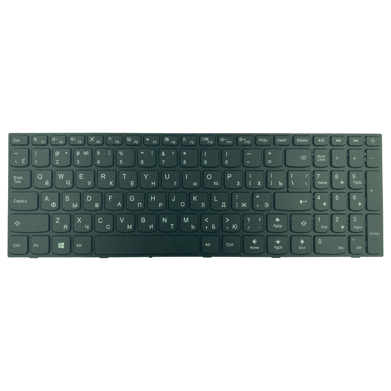 Клавиатура для ноутбука Lenovo IdeaPad 110-15ISK, RU, черная - фото 2 - id-p92640601