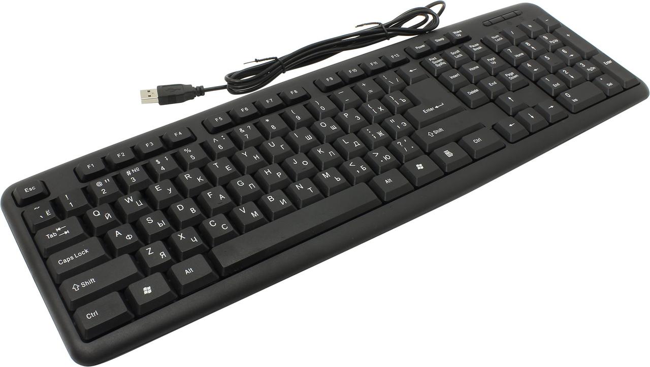 Клавиатура проводная Defender HB-420 RU,черный, полноразмерная - фото 2 - id-p93018072