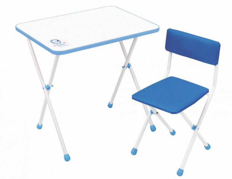 Детский стол Ника + мягкий стул Умка фантазер синий