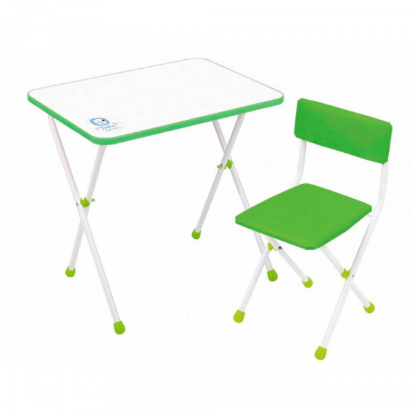 Детский стол Ника + мягкий стул Умка фантазер зеленый