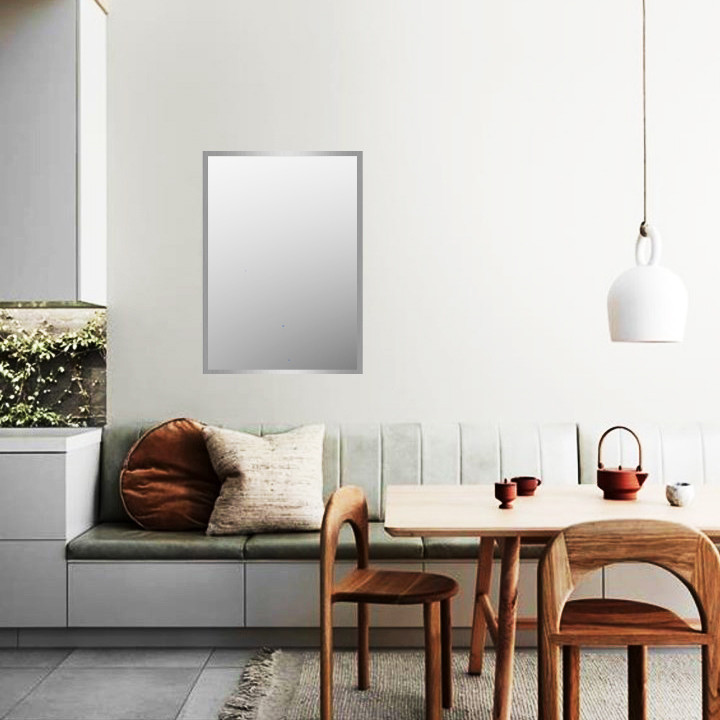 Прямоугольное зеркало в серебристой металлической раме SILVERFRAME 500х700мм
