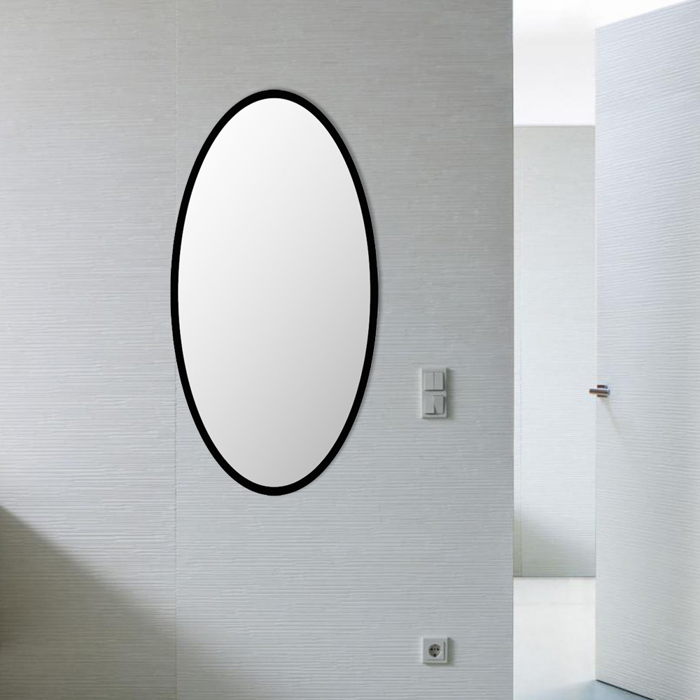 Овальное зеркало в черной деревянной раме EVEREST 1055х645мм