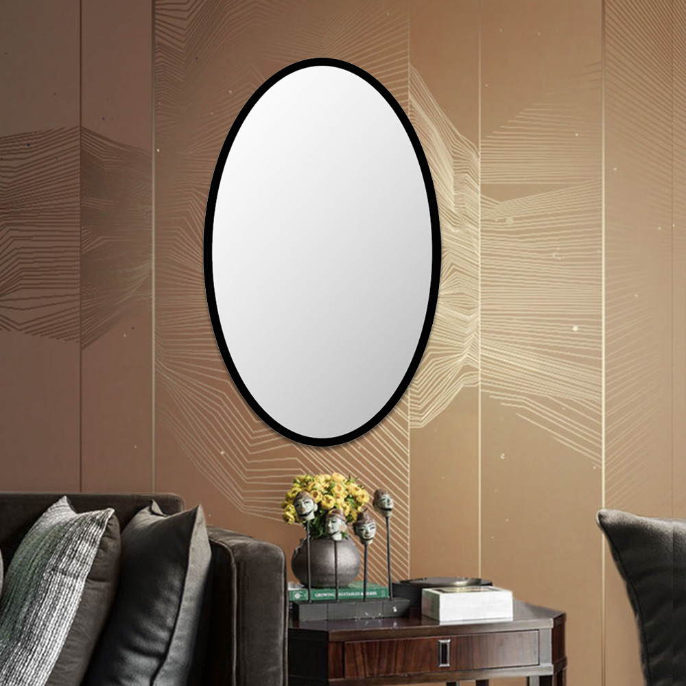 Овальное зеркало в черной деревянной раме EVEREST 1159х749мм