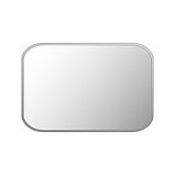 Прямоугольное зеркало с закругленными краями в серебристой деревянной раме QUADRO 1253х863мм, фото 2