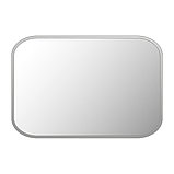 Прямоугольное зеркало с закругленными краями в серебристой деревянной раме QUADRO 1280х890мм, фото 2