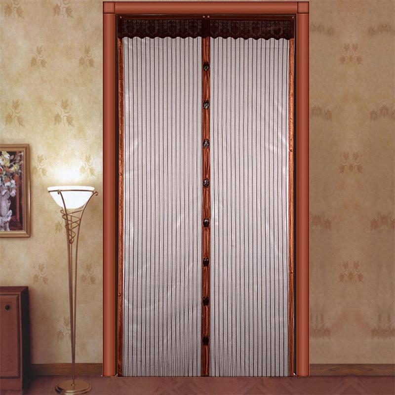 Магнитная противомоскитная сетка для окон и дверей с декоративной накладкой 100*210 см (коричневая) - фото 3 - id-p93023869