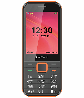 Мобильный телефон Texet TM-302 черный-красный