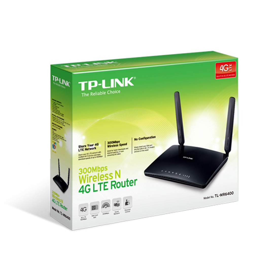 Маршрутизатор 4G LTE беспроводной 300M TP-Link TL-MR6400 - фото 3 - id-p65096707