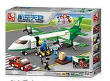 Конструктор Sluban Авиация 0371: грузовой самолет 383 деталей аналог лего Lego City Аэропорт, фото 6