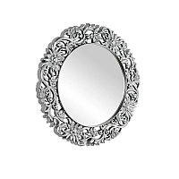 Круглое зеркало настенное 86х86 см, серебро CLK899