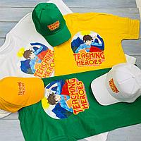 Печать логотипа на одежде, футболки, бейсболки, шоперы