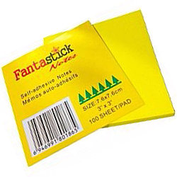 Блок бумаги Fantastick 7.6x7.6, 100л, желтый