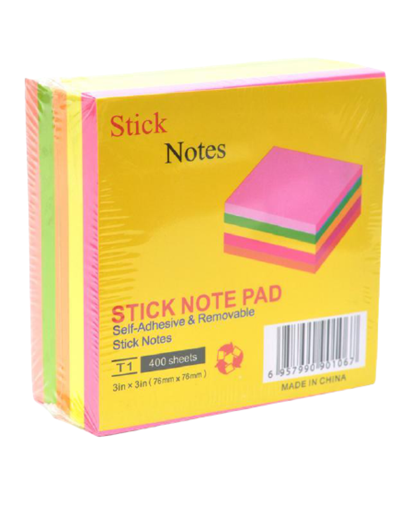Блок бумаги для заметок Stick Notes 7.6x7.6см, 400л