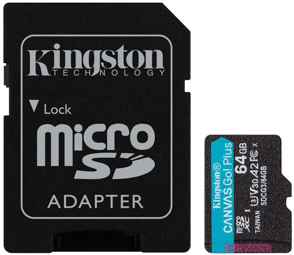 Карта памяти Kingston Canvas Go Plus 64GB SDCG3/64GB - фото 1 - id-p93035567
