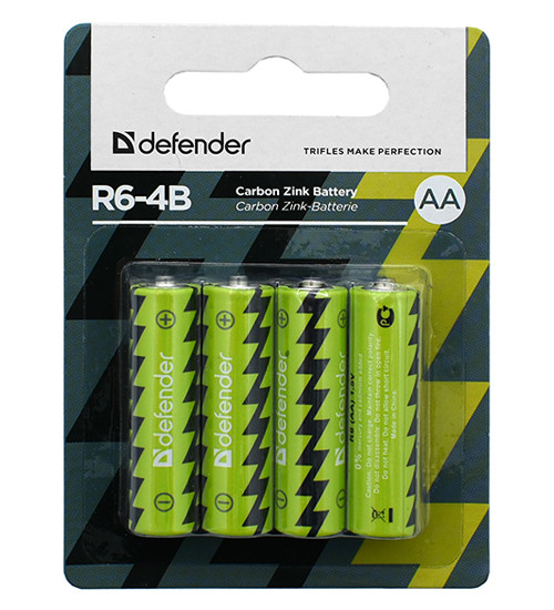 Батарейки Defender AA R6-4B (56112)