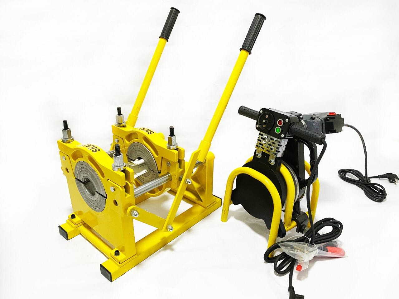 SKAT 40-200мм с 2мя держателями рычаговый, механический сварочный аппарат для стыковой пайки ПП труб - фото 1 - id-p93041562