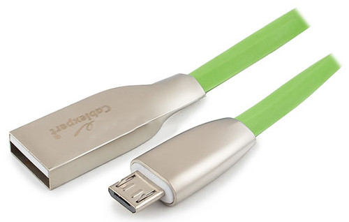 Кабель USB Cablexpert CC-G-mUSB01Gn-1M зеленый - фото 1 - id-p93044379