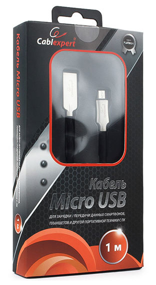 Кабель USB Cablexpert CC-P-mUSB02Bk-1M черный - фото 2 - id-p93044518