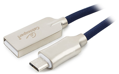Кабель USB, Cablexpert CC-P-mUSB02Bl-1M синий - фото 1 - id-p93044538