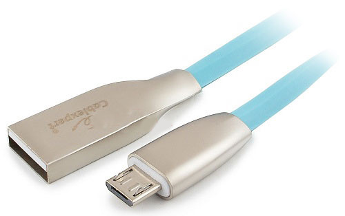 Кабель USB Cablexpert CC-S-mUSB01Bl-1M синий - фото 1 - id-p93044592