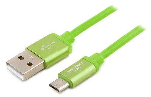 Кабель USB, Cablexpert CC-S-mUSB01Gn-1M зеленый - фото 1 - id-p93044611