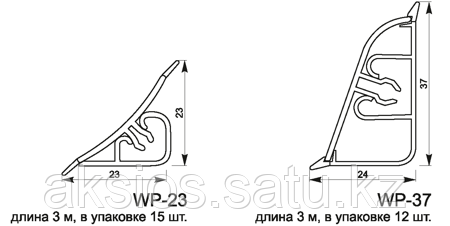 Плинтус кухонный WP-23 белый матовый - фото 2 - id-p93045249