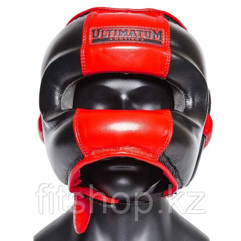 Шлем для бокса с бампером Ultimatum boxing ( Цвет красный )