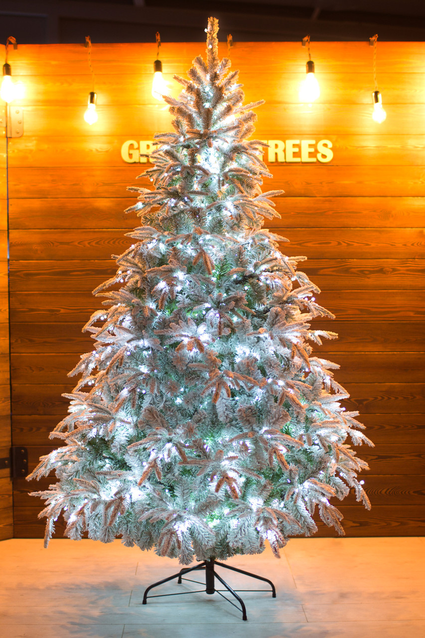 Комнатная елка заснеженная световая Форесто премиум 2.1 м