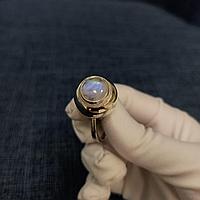 Кольцо с беломоритом "Сфера" 17 размер
